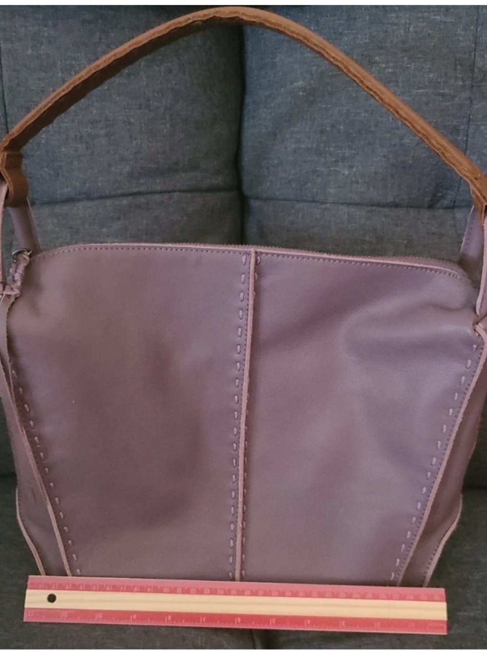 Sak hobo purple with Brown Strap